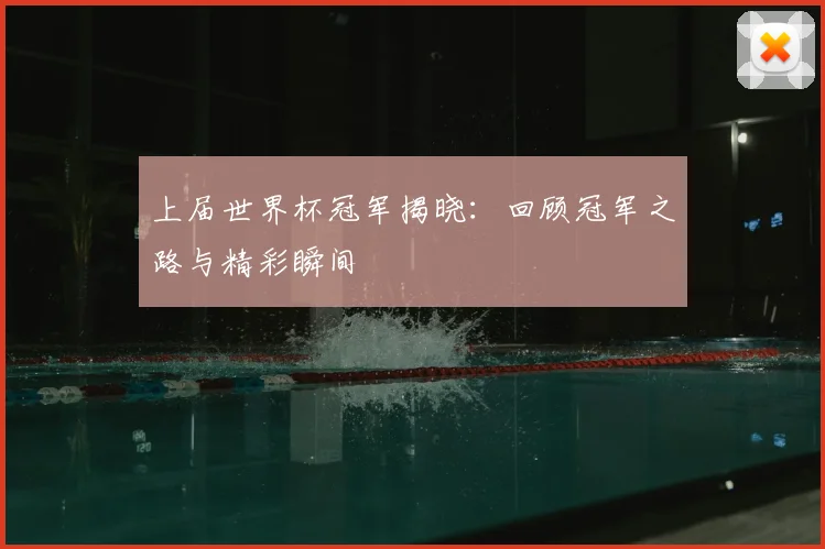 上届世界杯冠军揭晓：回顾冠军之路与精彩瞬间